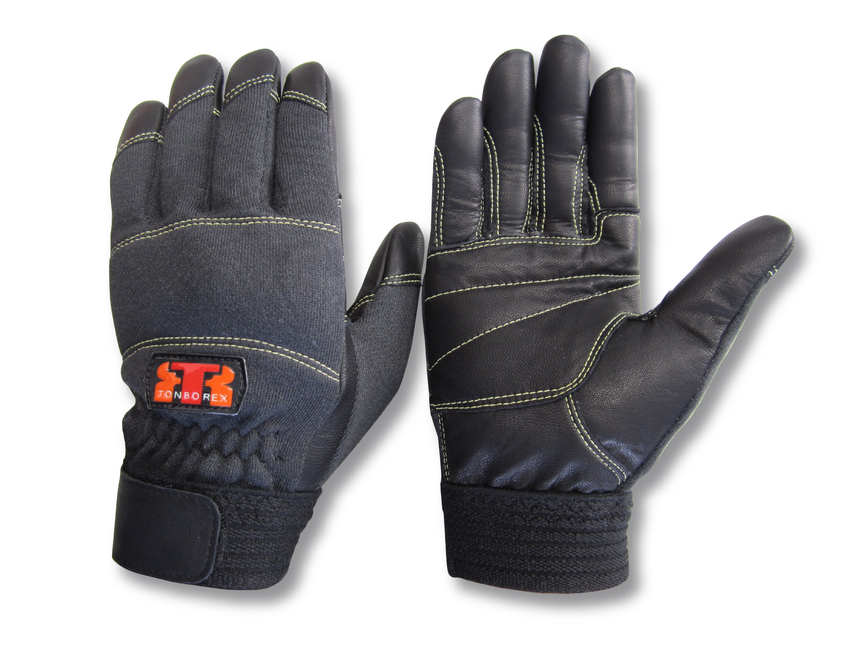 トンボレックス　人工皮革タイプ-レンジャー手袋　E-REX22W E-REX22BK（メール便対応）